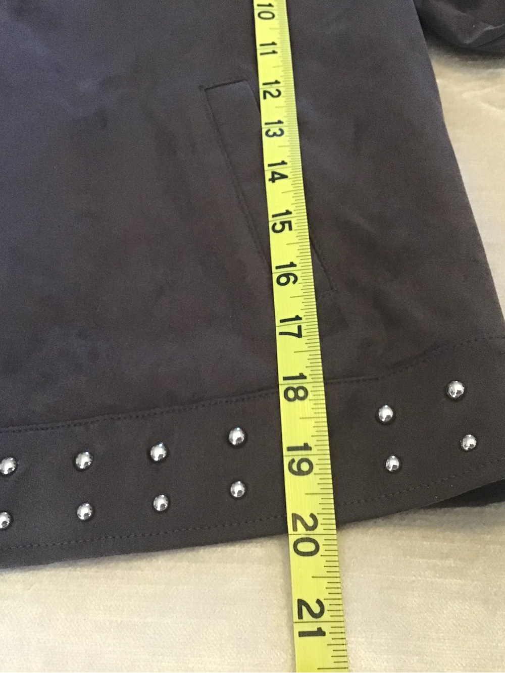 Blue Blush Brown Suede-Look Jacket with Black Label Detail - Picture 5 of 10